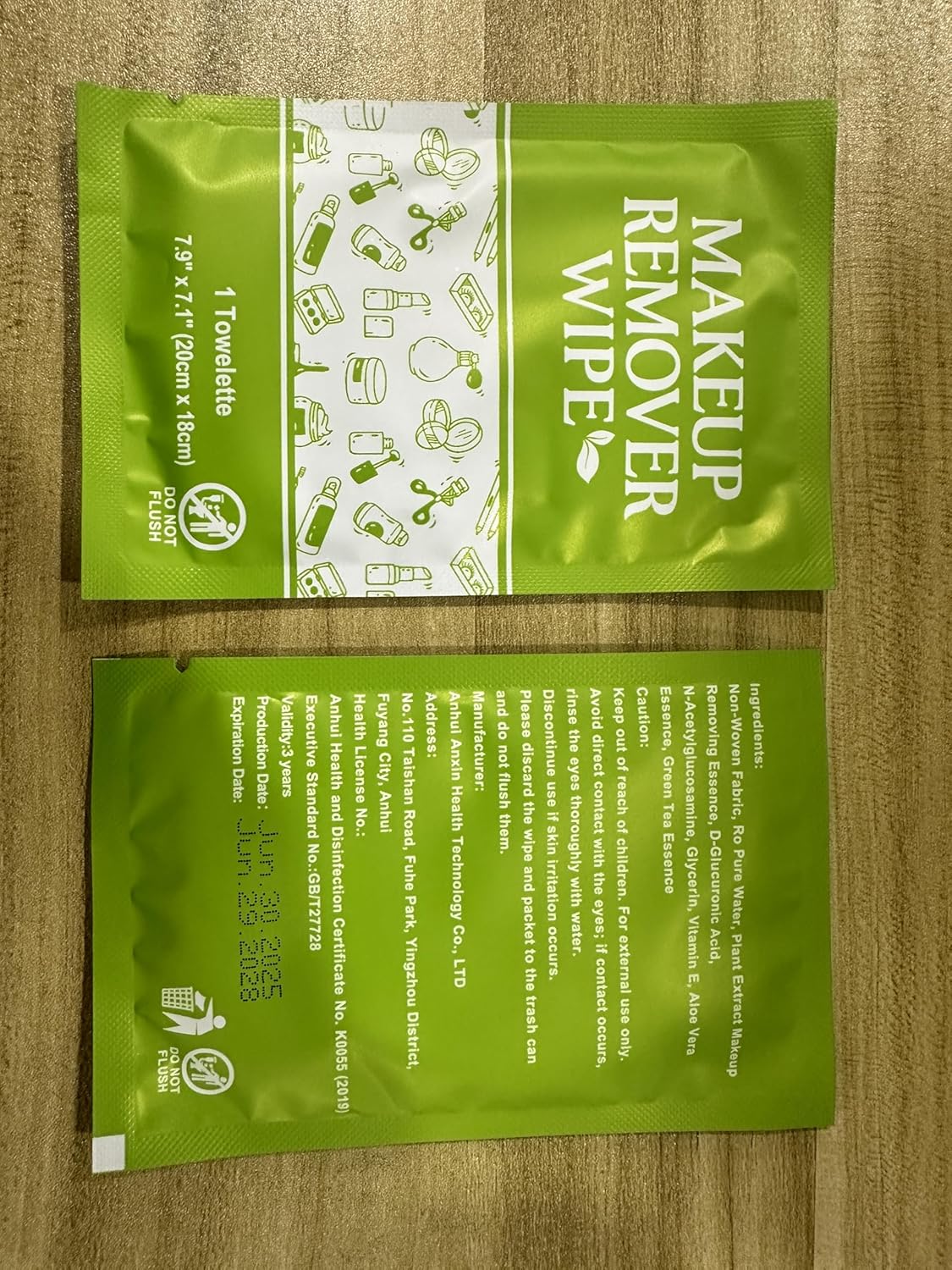 Makeup Remover Wipes Individually Wrapped, 100 Pcs Gentle Facial Cleansing Towelettes Alcohol Free, Perfect Travel Essential and Bachelorette, Wedding, Party Favor