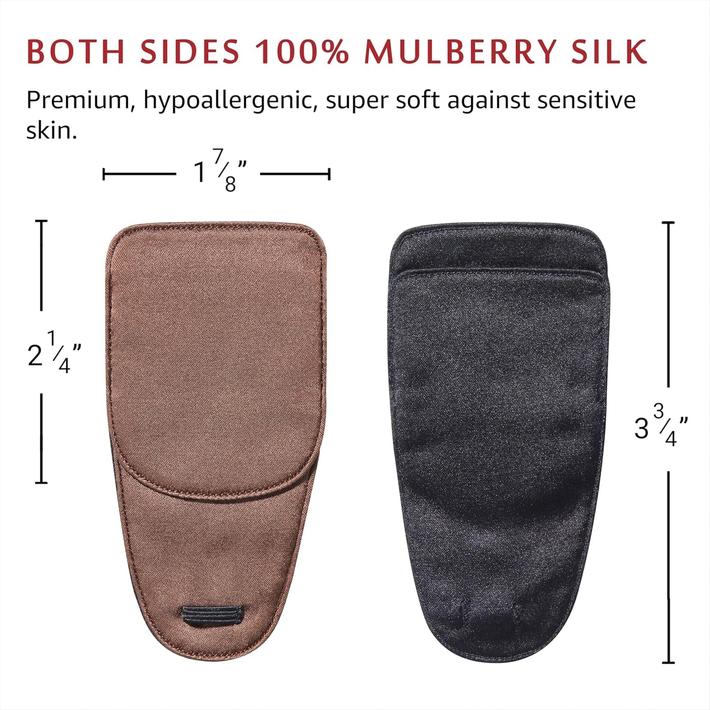 Astropic Silk Eye Patch for Adults Kids Glasses to Cover Either Eye (Medium, Brown)