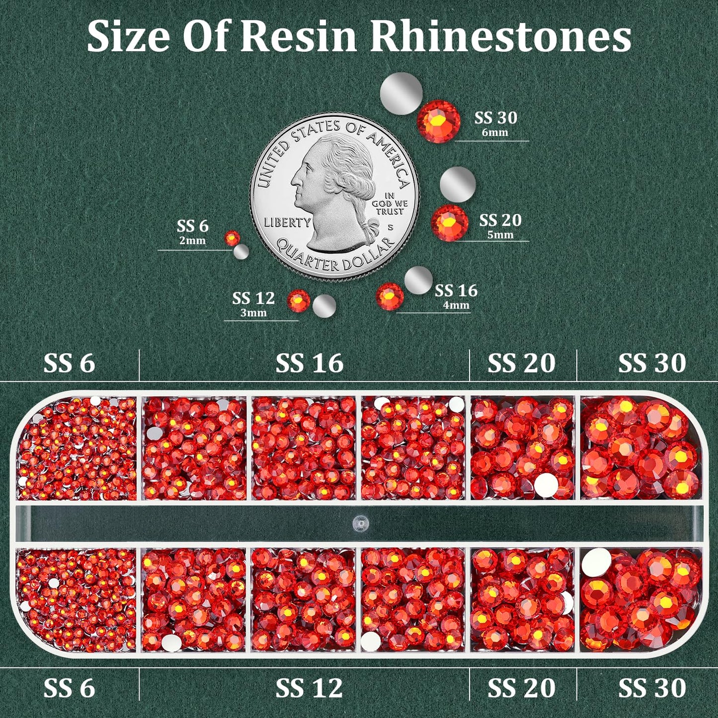 Resin Rhinestones for Crafting with B7000 Jewelry Glue, 1 Box Red Zircon Flatback Crystals with 3Pcs 10ml Glue for Bedazzling Crafts DIY Nail Art Makeup，Non Hotfix Gems for Clothing Shoes