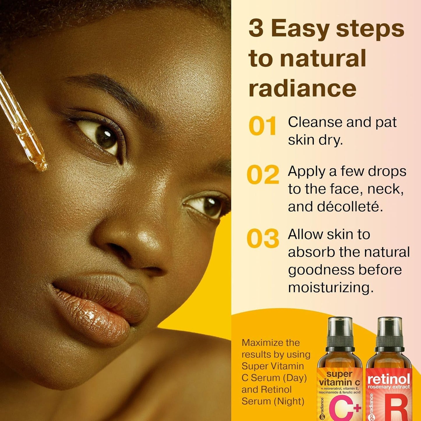 Double Size (2OZ) Super Vitamin C Serum for Face w/Niacinamide Serum, 5% Vitamin C Face Serum w/Hyaluronic Acid, Resveratrol, Anti-Aging Brightening Super C Serum, Facial Serum Vitamina C, E