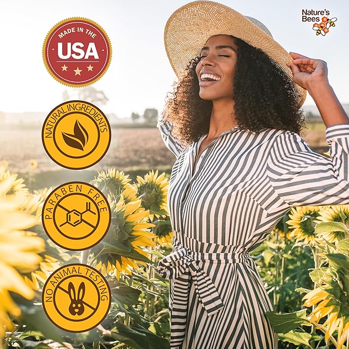 Nature's Bees Cocoa Butter Lip Balm Moisturizer, 24 Pack with 4 Flavors, Original, Shea Butter, Mango Butter, and Olive Oil, Made with Coconut Oil, Beeswax, Vitamin E and Aloe, 0.15 oz