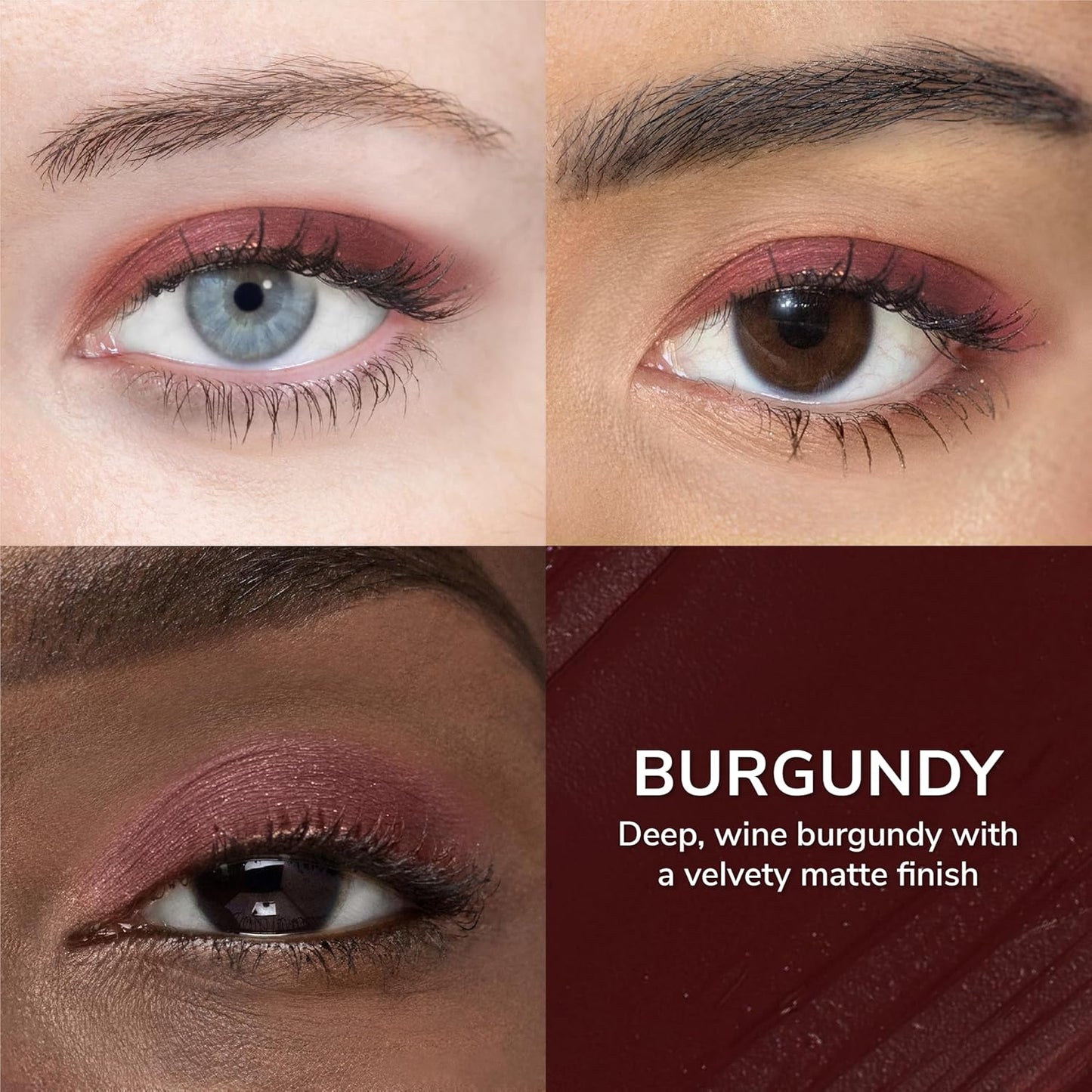 ShadowSense EyeShadow, Burgundy, 0.14 Oz, Matte Cream to Powder Eyeshadow, Long-Lasting, Anti-Aging, Waterproof, Smudge-Proof Formula for Flawless All-Day Wear