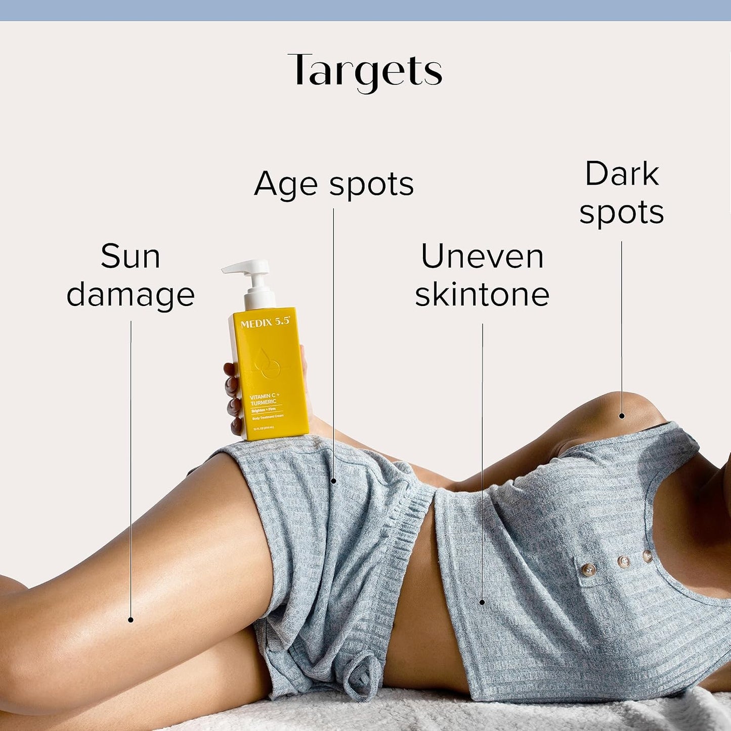 Medix 5.5 Women Vitamin C Cream + Anti Aging Argan Oil Cream Skin Care | Moisturizer Body Cream & Face Lotion | Brightening Body Lotion | Uneven Skin Tone, Wrinkles, & Sun Damaged Skin | 2 Piece