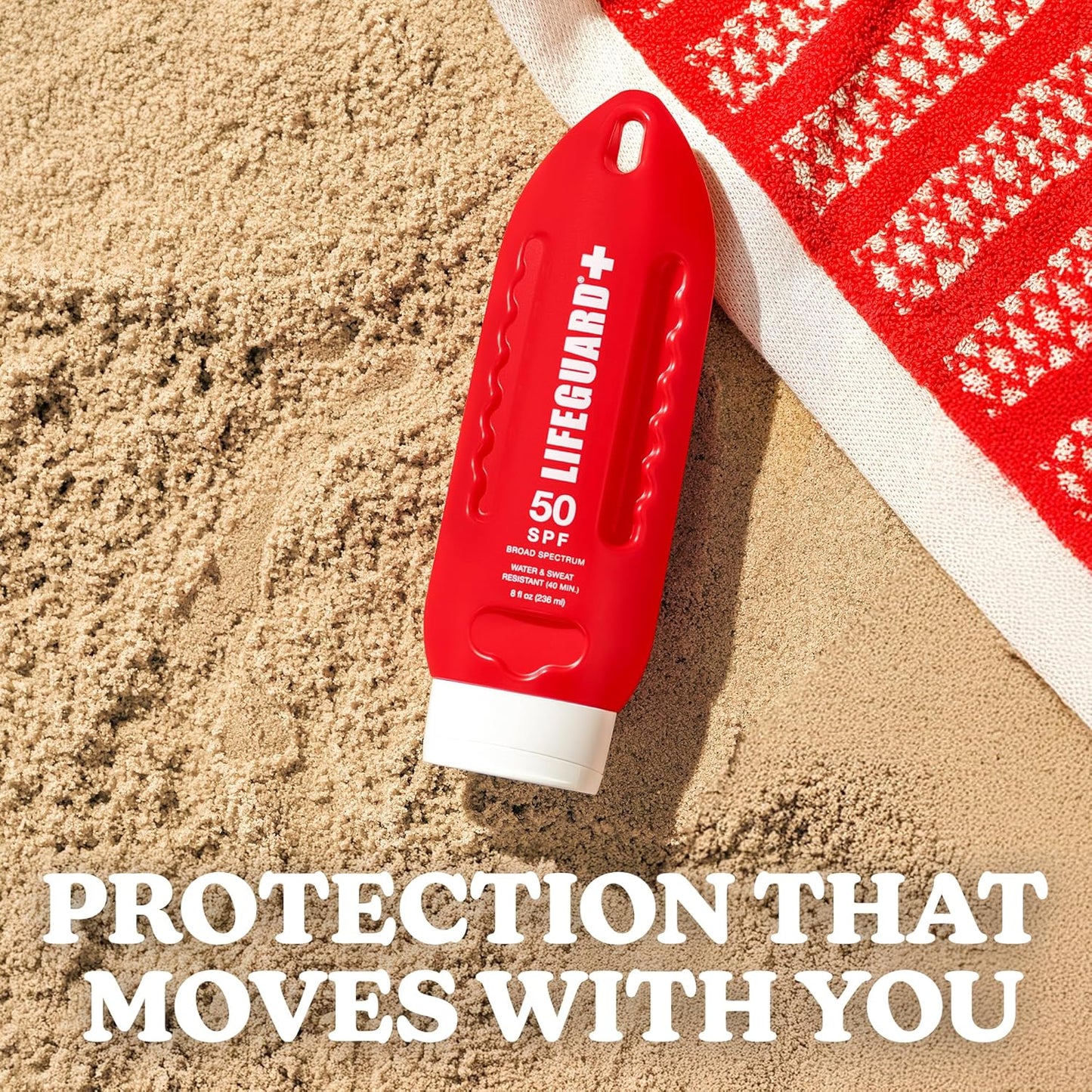 Lifeguard SPF 50 Sunscreen Lotion - Daily Broad Spectrum Face and Body Sunscreen, No White Cast, Hydrating Finish, For All Skin Types, Water Resistant, Reef Safe - 8 fl. oz.