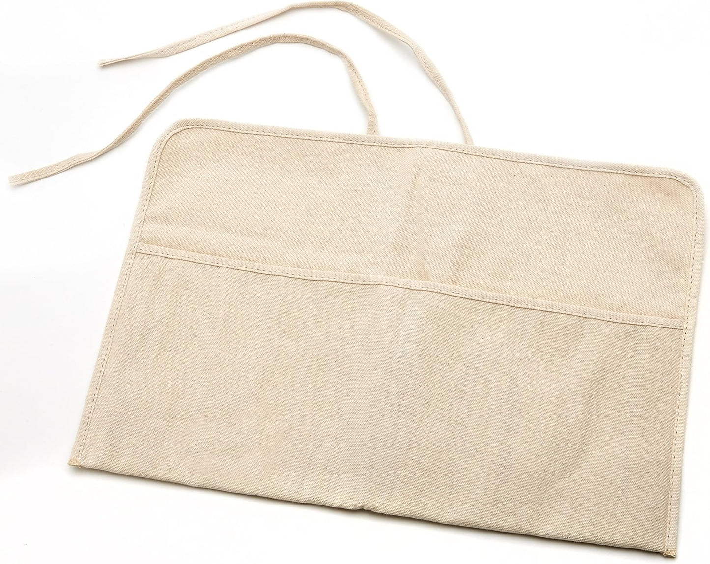 AIT Art Paint Brush Holder, Handmade From Natural Cotton Canvas, Roll Up Design Protects Your Favorite Small Brushes and Tools and Saves Space During Storage or Travel