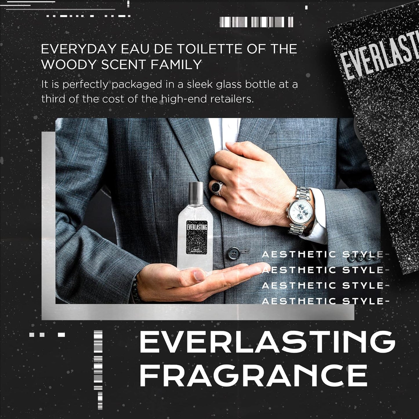 Cologne for Men – INSPIRED by A WORLD RENOWNED MEN’S PERFUME – Juniper, Pine, Tobacco, Oakmoss – Bold, Masculine, Earthy, Long-Lasting Eau De Toilette 80 ml (Everlasting for Men 80ml)