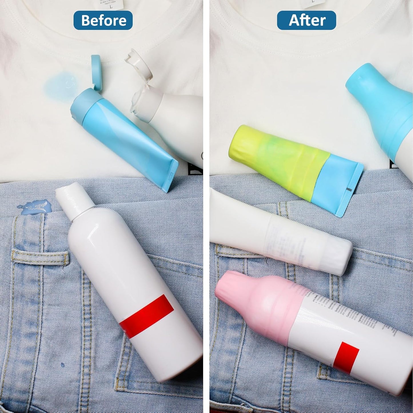 10 Pack Travel Essentials Accessories Silicone Bottle Covers, Cruise Essentials, Beach Vacation Essentials for Women Men, Elastic Sleeves for Leak Proofing, Fit Travel Size Bottles Toiletries