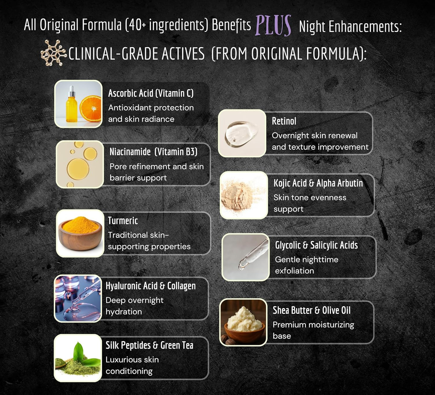 Kojic Lavender Night Edition 50+ Ingredients Face Body Bar with Melatonin, Night Repair Peptides Skin Care Bar with Ceramides, Essential Oils, Vitamin C, Retinol Cleansing and Hydration All Skin Types