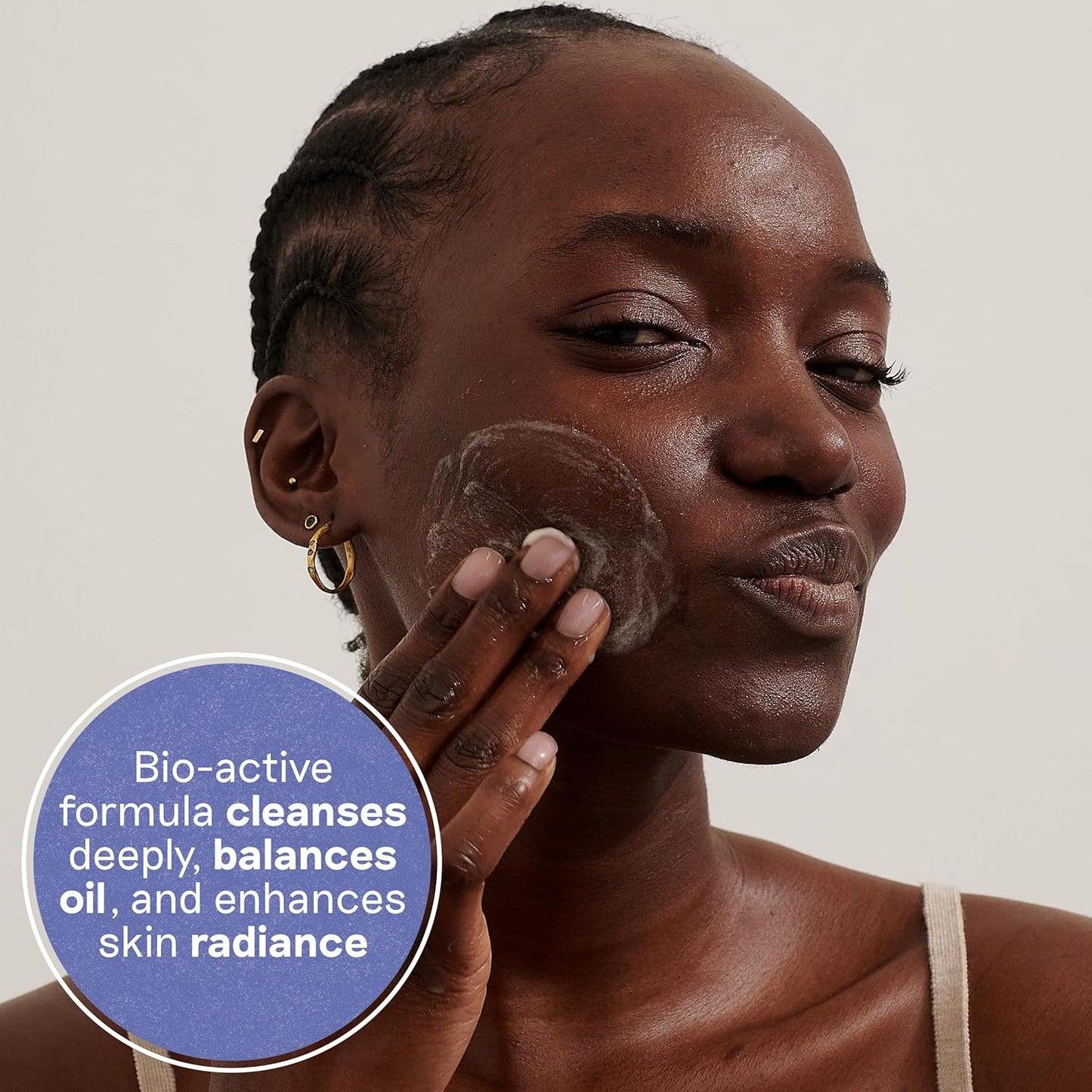 Balance Me Pure Skin Face Wash, Gentle Foaming Facial Cleanser with Moringa & Rice Bran (1 x 4.23 fl oz), Non Toxic Water-Based Facewash for Oily, Blemish-Prone & Sensitive Skin