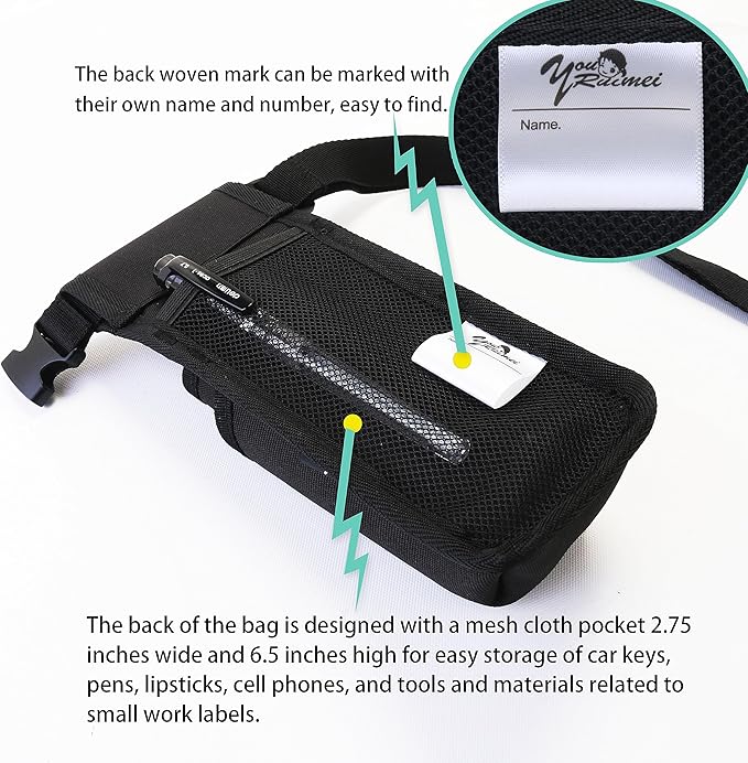 Professional Massage Therapist Holster with Adjustable Belt, Massage Bottle Bag, Massage Lotion Holster,Black(XJ-1KD)