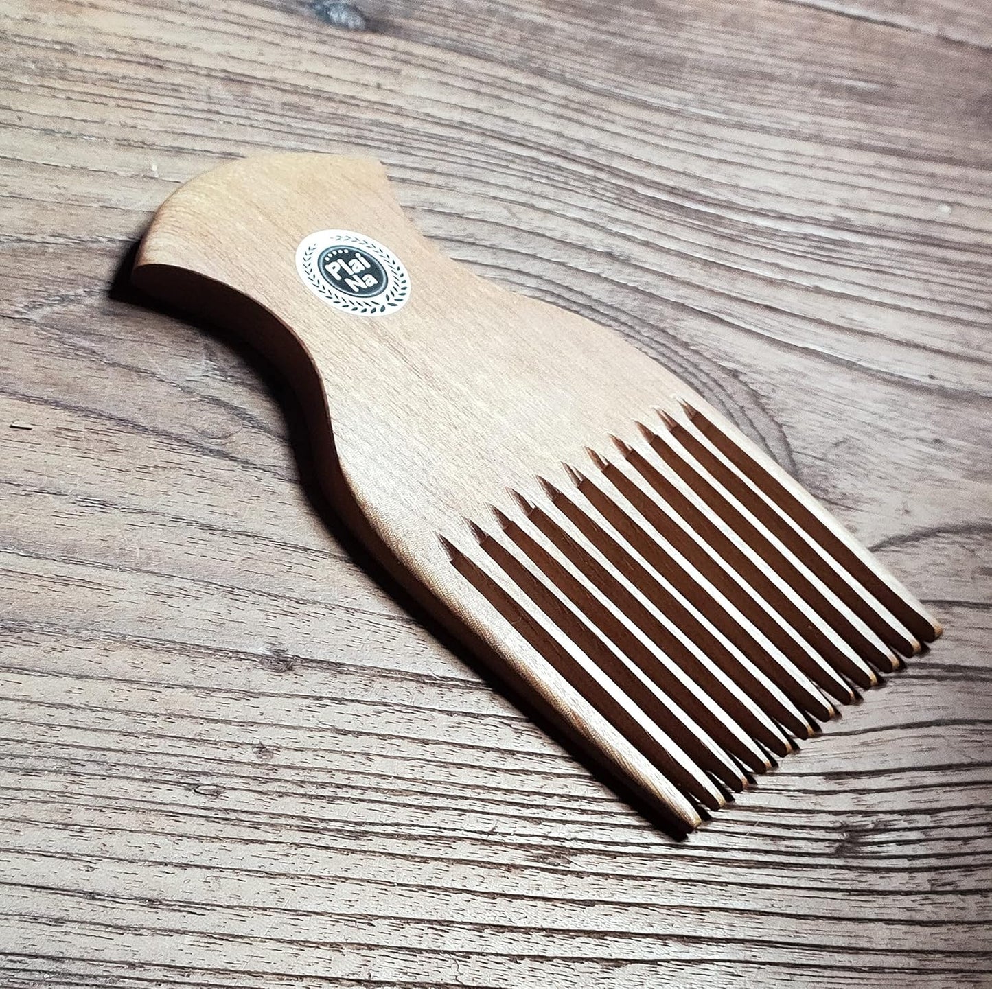 Plai Na Wooden Afro Pick Comb for Natural Black Hair - No Snags, No Static, No Tangle for Women and Men