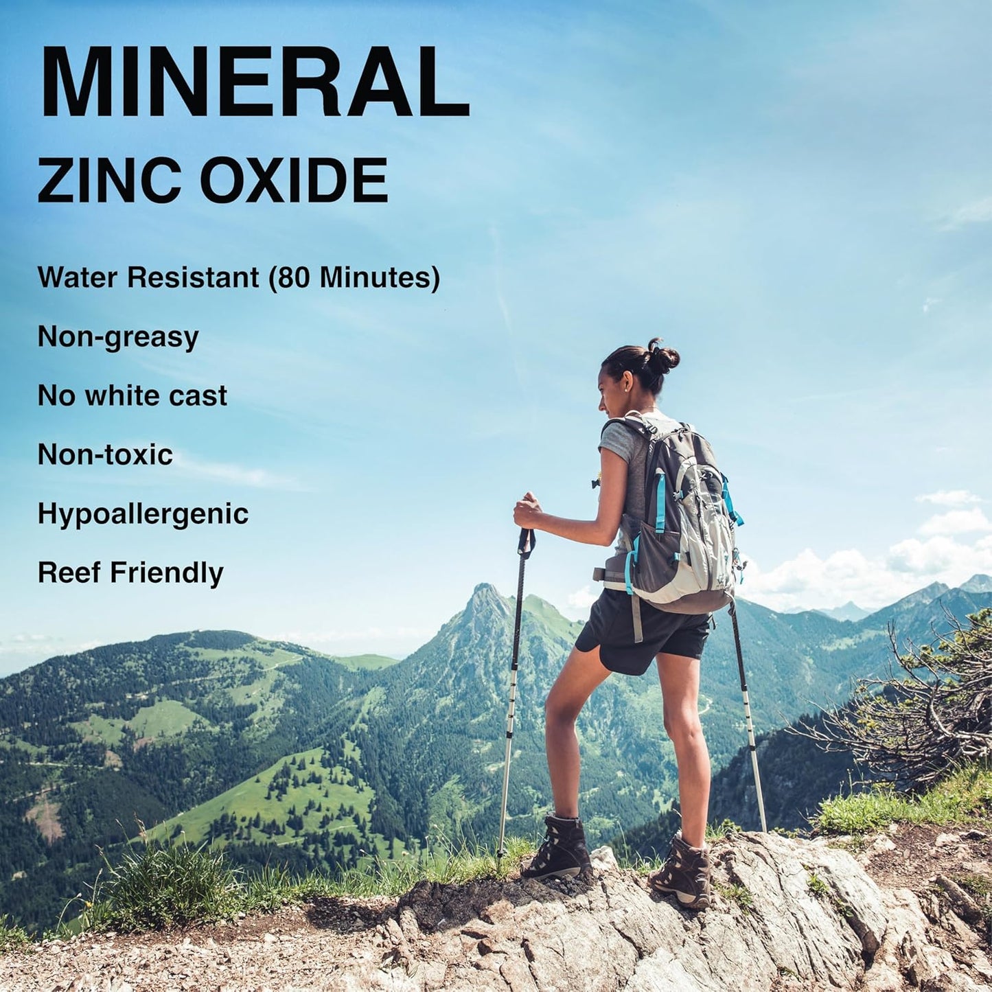 Surface Mineral Sunscreen Lotion SPF 50, Lightweight Non-Nano Zinc Oxide Formula, Reef Friendly, Broad Spectrum UVA UVB Protection, Water Resistant Sun Care for 80 Minutes Outdoor Use, Tinted, 3oz