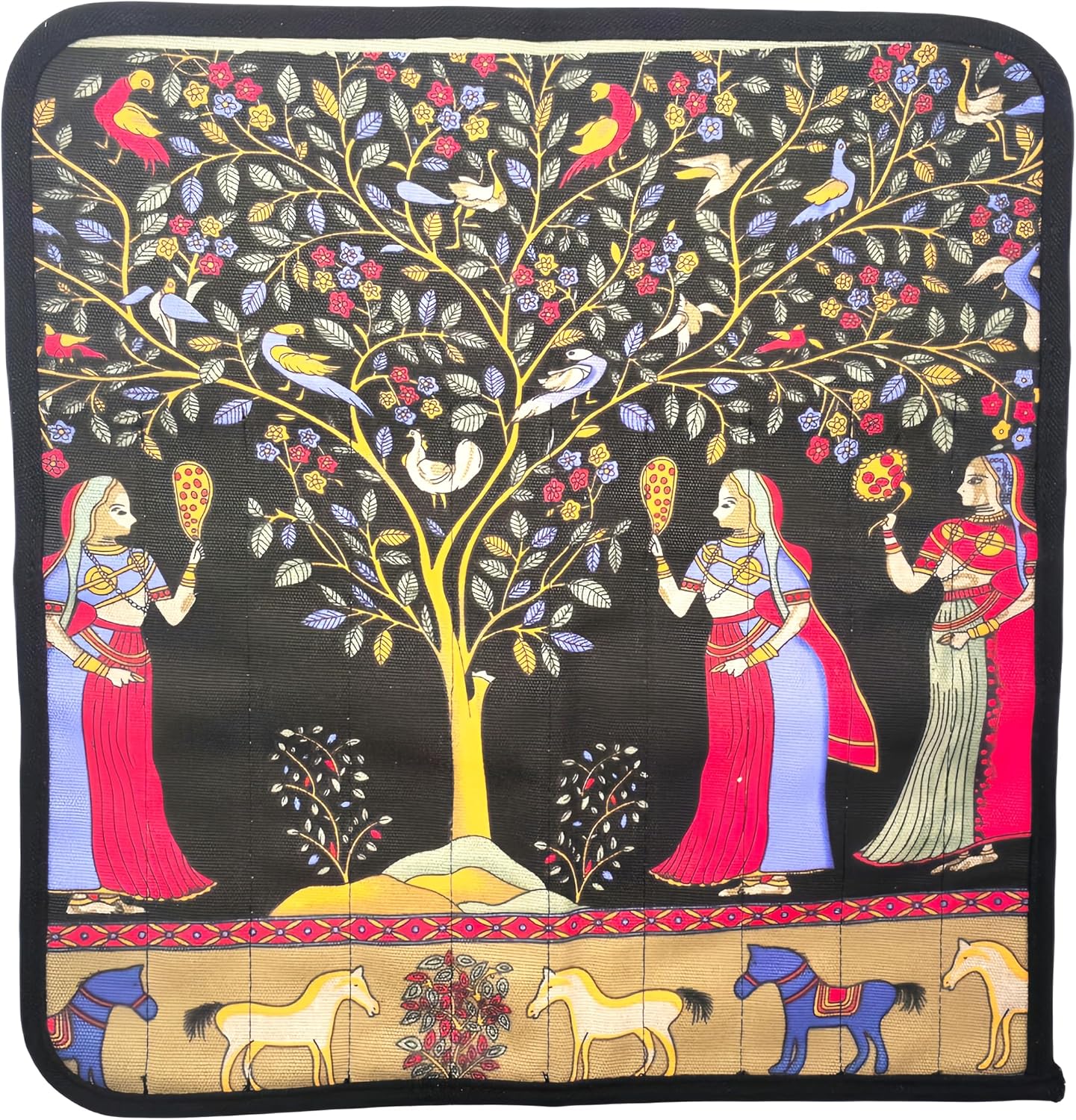 Funny live Paint Brush Holder Art Supplies, Artist Paint Brush & Storage Organizer Roll-Up Case Bag, Protect Acrylic Oil Watercolor Paintbrushes (Blissful Tree 20 Slot Pockets)