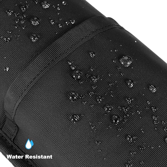 SITHON Professional Massage Bottle Bag for 1 Bottle, Lotion Oil Waist Holder Organizer, Massage Therapist Holster with Adjustable Belt, Multiple Pockets (Bag Only) (Black)