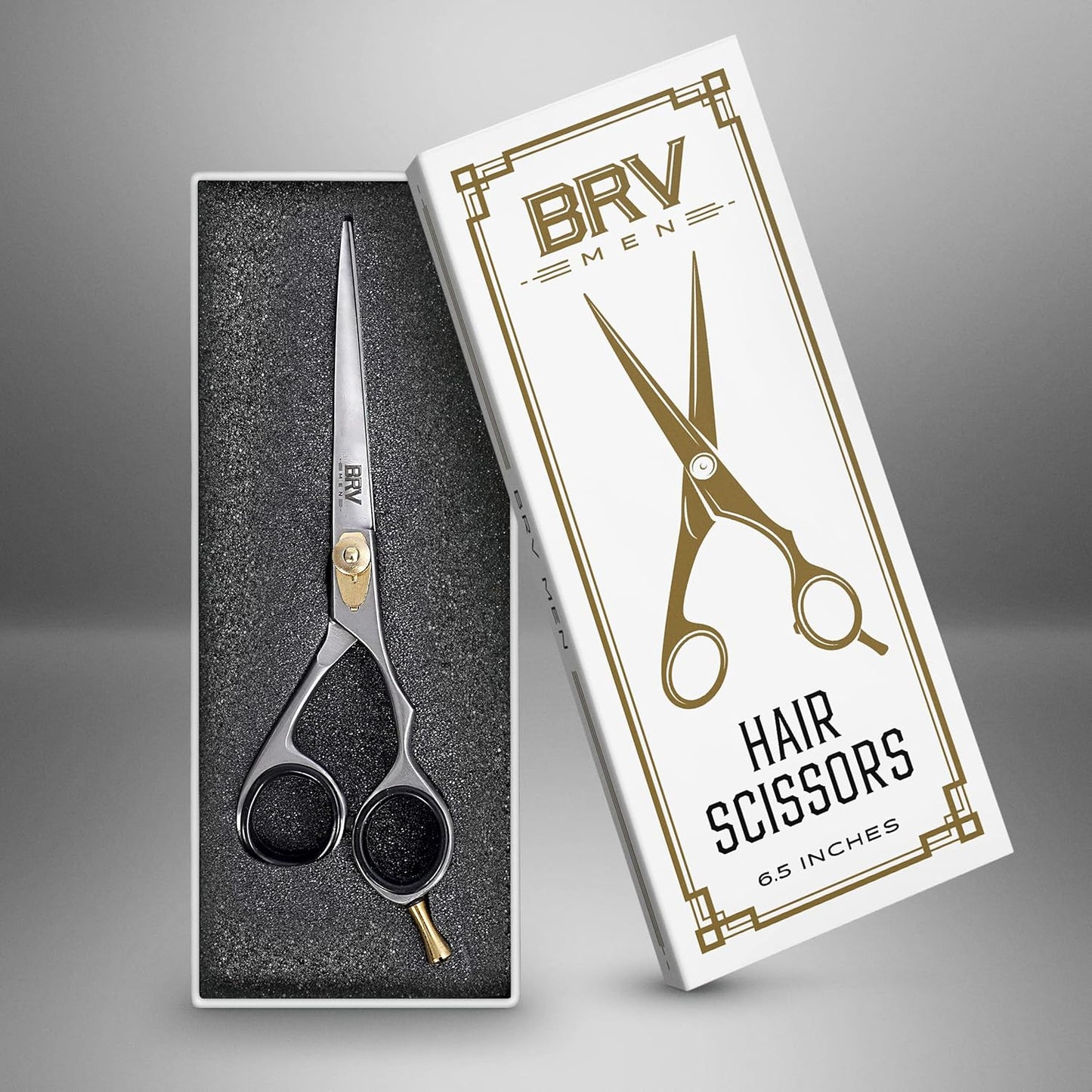 Razor Sharp Hair Scissors - 6.5" - Hand Sharpened & Hand Polished - 100% Stainless Steel - RIGHT HANDED (Silver)