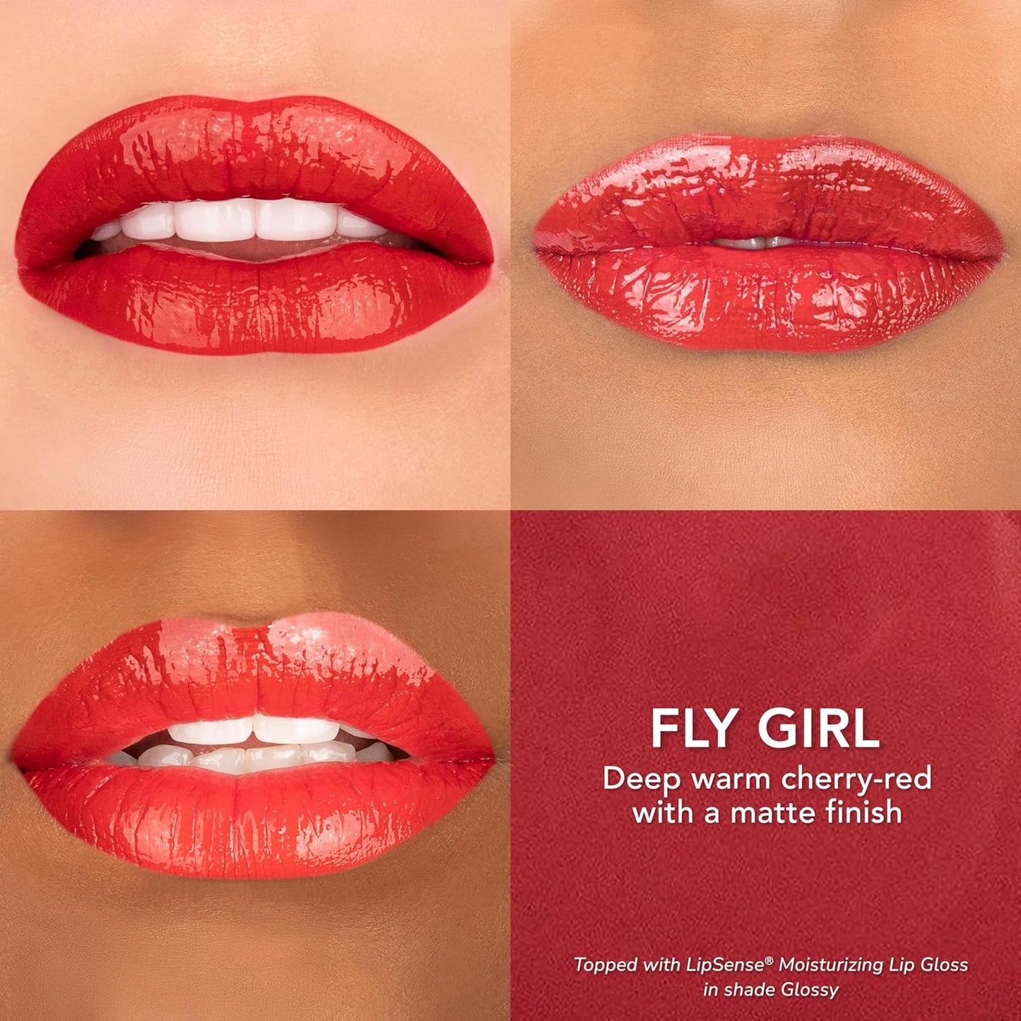 SeneGence LipSense Fly Girl Liquid Lipstick and Glossy Clear Lip Gloss Duo – 18HR Wear, Hydrating, Waterproof, Transfer-Proof