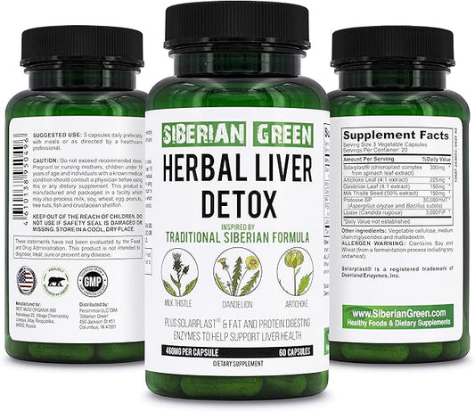 Herbal Liver Detox with Milk Thistle 60 Capsules