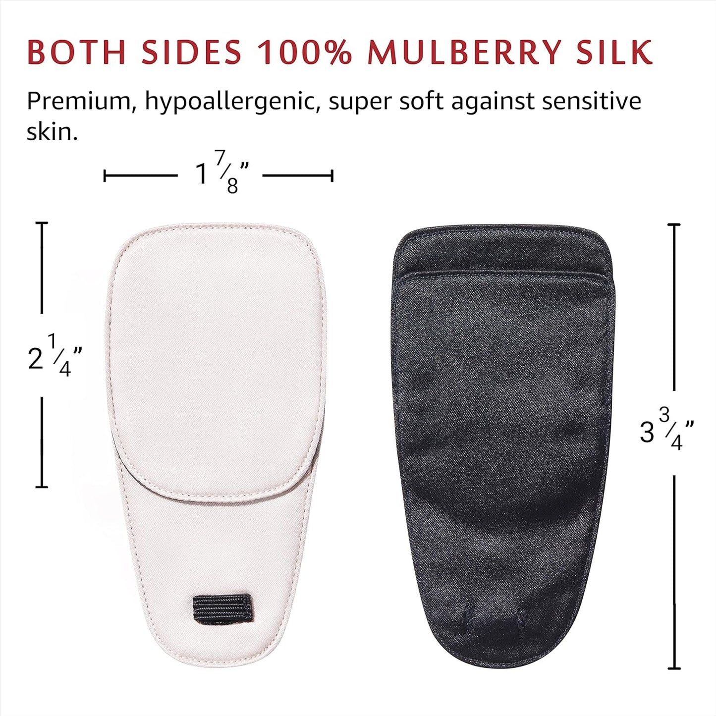 Astropic 2Pcs Silk Eye Patches for Adults Kids Glasses to Cover Either Eye (Medium, Creamy Beige)