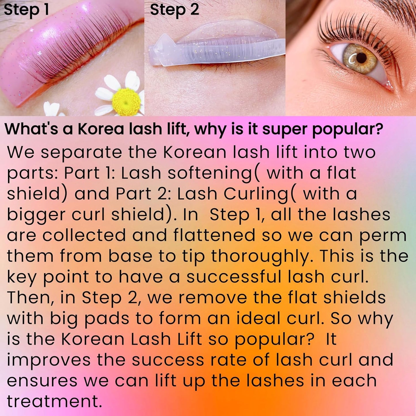 Korean Lash Lift Kit Korea Eyelash Lifting Starter Set With Flat Shields Perming Lash Evenly Improve Success Of Lash Perm Curling Eyelashes Thoroughly Professional Salon 15 Applications Sachet (Rose)