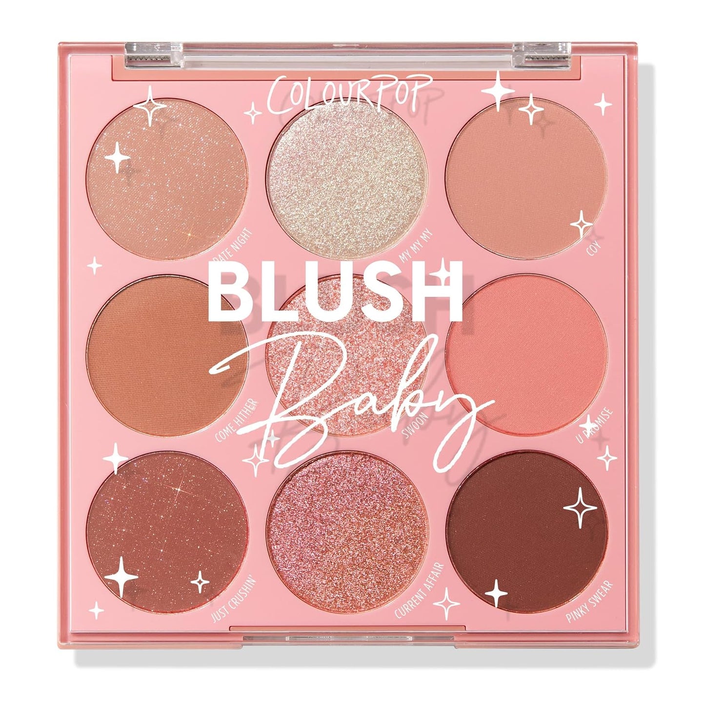 ColourPop Eyeshadow Palette - Eye Makeup Palette with Matte, Metallic, Matte Sparkle & Glitter Finishes - High-Pigment Eye Makeup with a Long-Wearing Formula - Blush Baby (0.3 oz)
