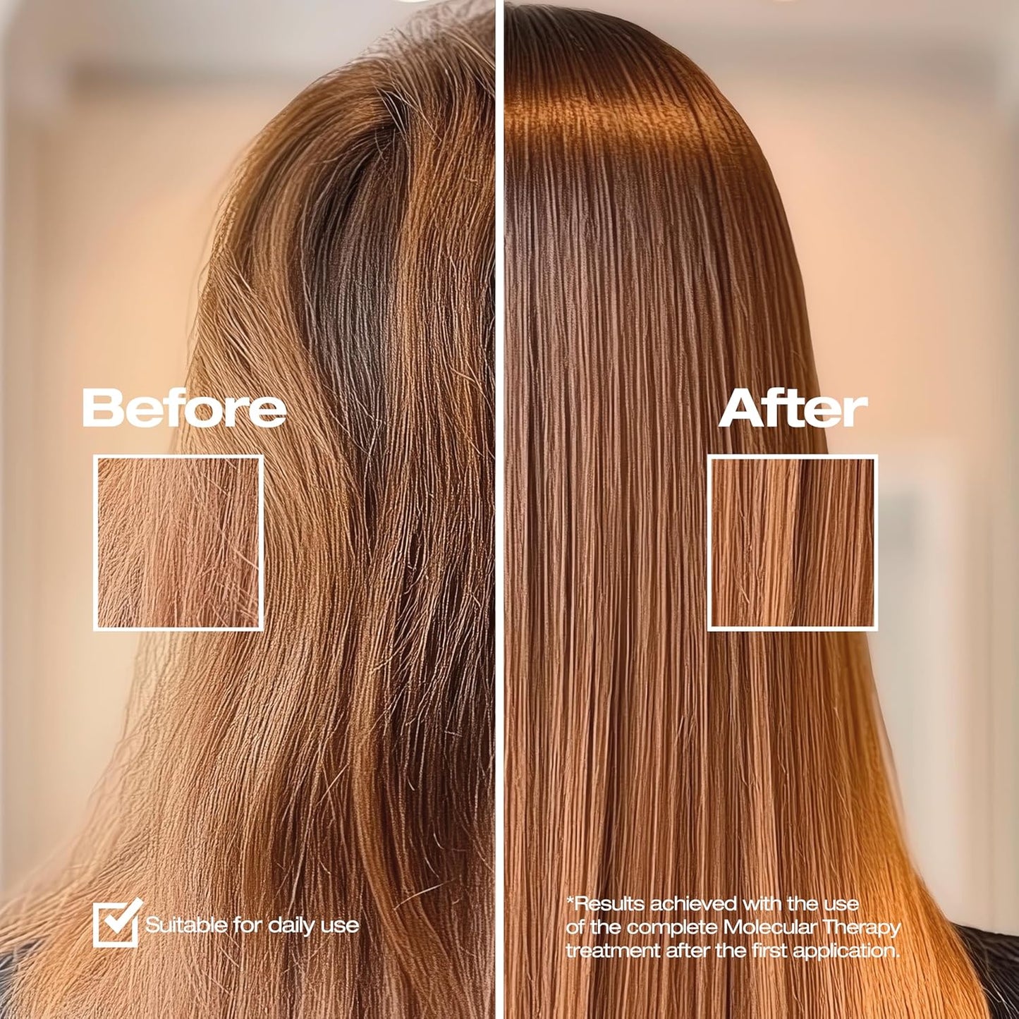 abril et nature - Professional Mask Molecular Therapy - For Damaged, Overprocessed, or Aging Hair - Restructures, Repairs, and Fills the Hair Fiber - Nourishing and Hydrating - Vegan - 200 ml