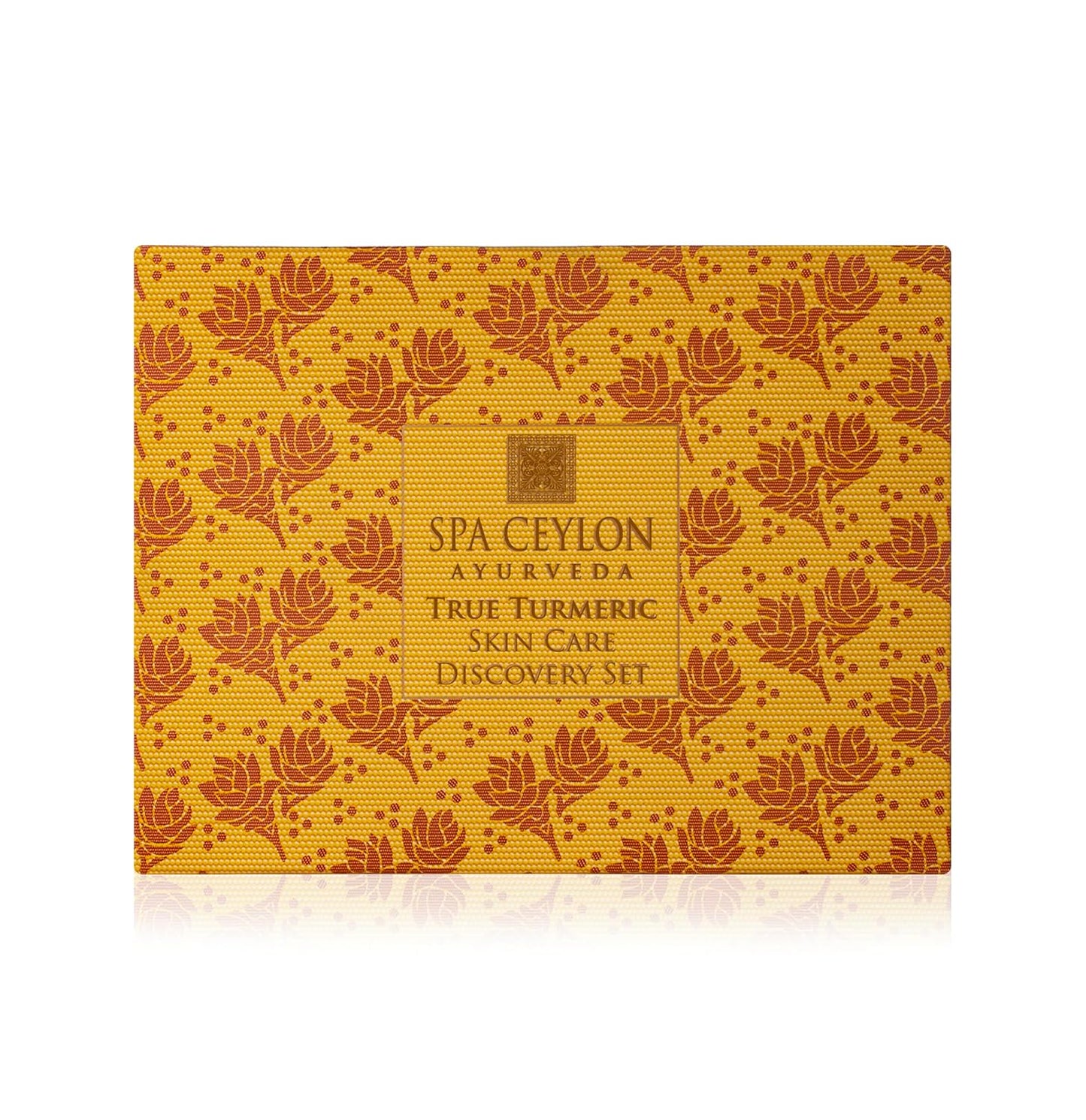 SPA CEYLON True Turmeric Skin Care Discovery Set | Travel Size Face Care Set | Organic Cleanser, Masque, Face Balm & Protector | For Oily Acne-Prone Skin