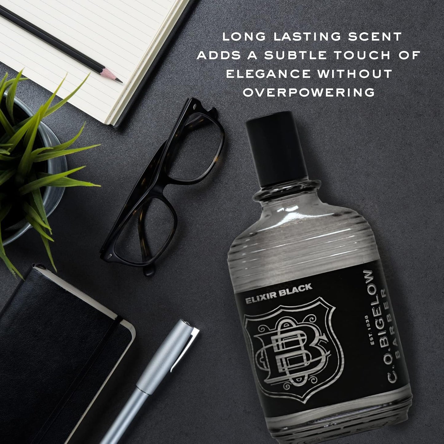 C.O. Bigelow Elixir Black Cologne for Men, Musk & Vanilla Fragrance, Long Lasting Men's Cologne, Elixir Perfume for Men, 2.5 Fl Oz