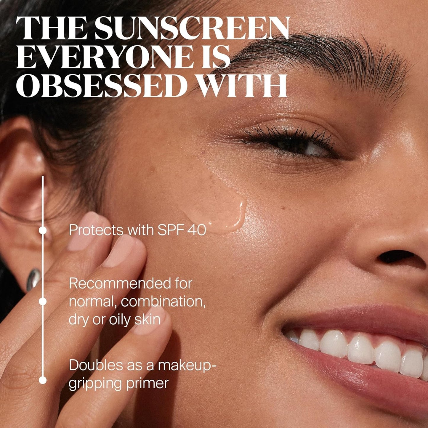 Supergoop! Unseen Clear Face Sunscreen - SPF 40 - Invisible + Broad Spectrum + Makeup-Gripping Primer - Weightless, Scentless, Oil Free - For All Skin Types & Tones - 0.5 fl oz