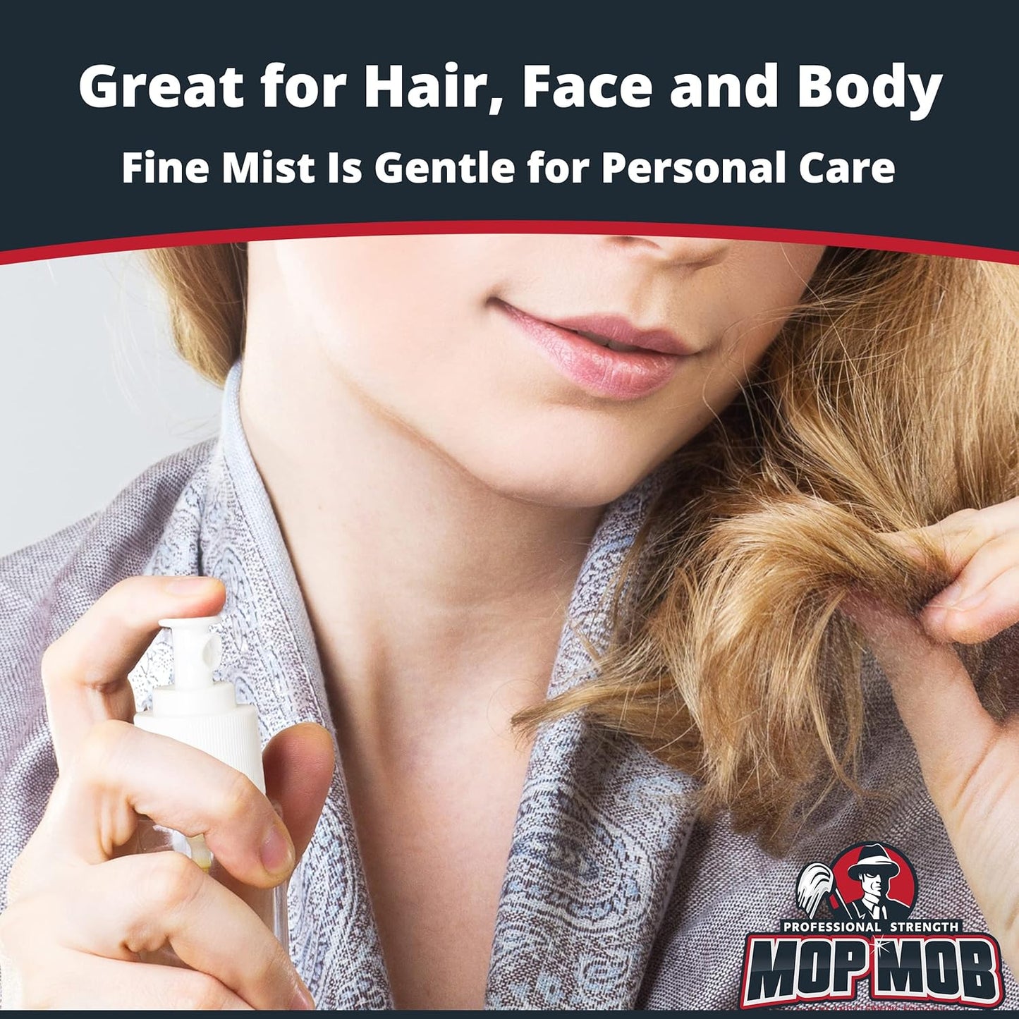 Leak Proof Fine Mist Spray Head 3 Pk. Plunger Sprayer Replacement Cap for Large Bottles, BPA-free 24/410 Thread Fingertip Pump Mister Top with 9.25 in. Tube for Home, Cleaning, Beauty + Hair Care