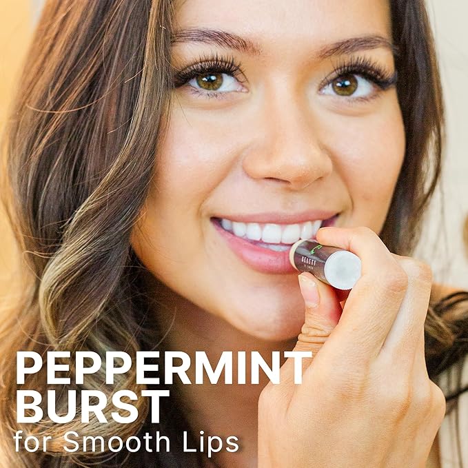 USDA Organic Peppermint Lip Balm - USA Made with Natural Ingredients, Chapstick for Dry Lips, Birthday Gifts for Her & Him, Hydrating Beauty Gifts for Women, Men, Teens & Kids, Lip Moisturizer