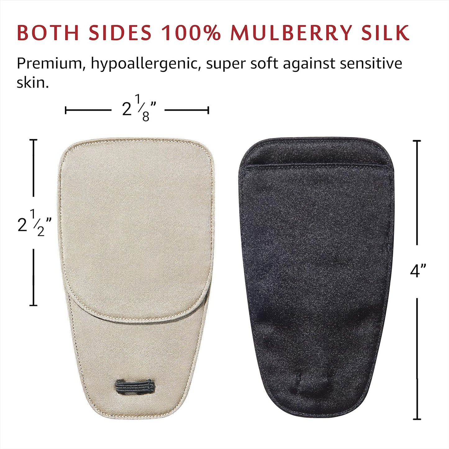 Astropic 2Pcs Large Silk Eye Patches for Adults Kids Glasses to Cover Either Eye (Large, Khaki)